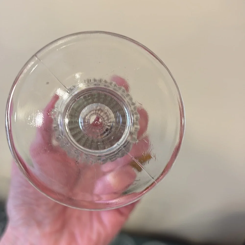 Vintage Jeannette Glass Co. mini-parfait or juice ribbed glasses. Set of 4